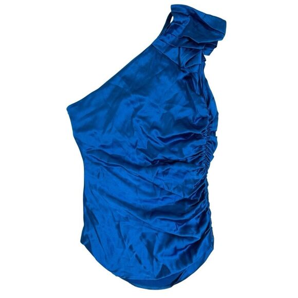 Vintage Cache Y2K One Shoulder Silk‎ Top Women’s Size Medium - Picture 4 of 11